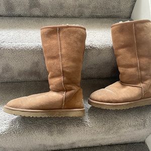 Tall chestnut Ugg boots
